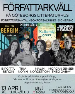 Författarkväll på Litteraturhuset i Göteborg
