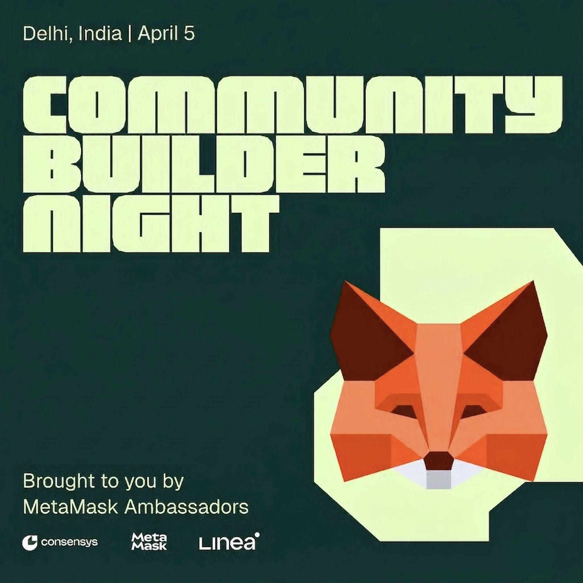 MetaMask Community Builder Night Delhi - India Edition