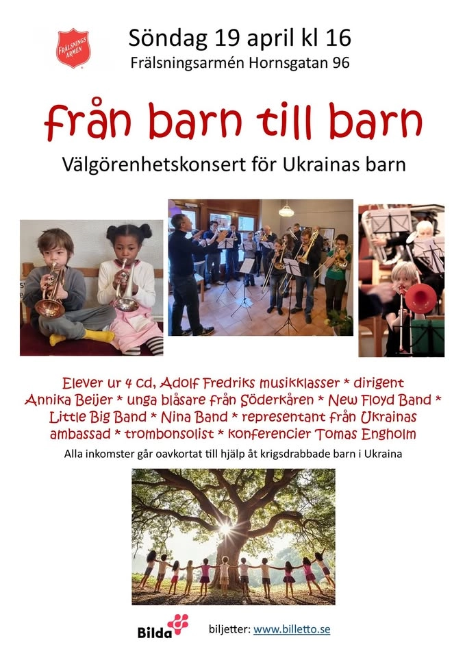 Från barn till barn - Välgörenhetskonsert för Ukrainas barn