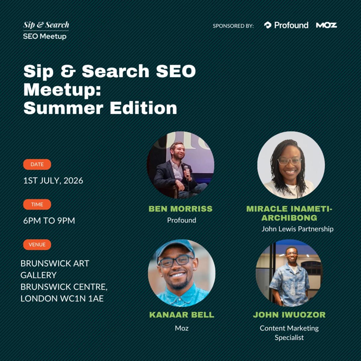 Sip & Search London SEO Meetup: Summer Edition