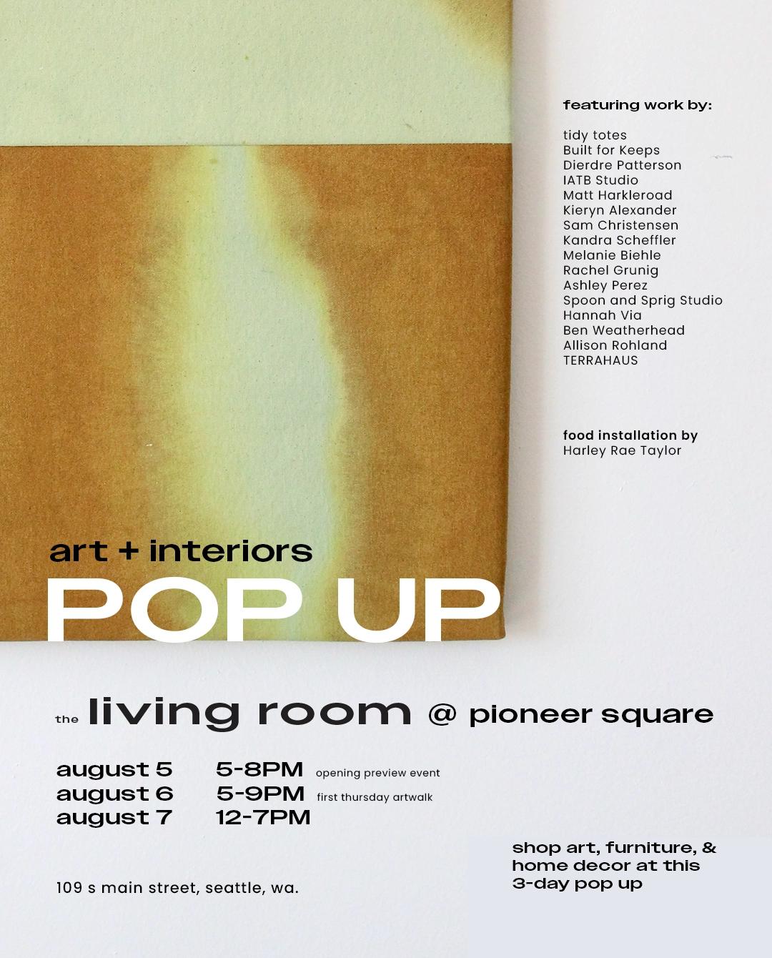 the living room @ pioneer square: opening preview