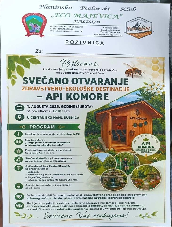 🍯 Svečano otvaranje Api komore u Centru Eko nahl! 🌿🐝