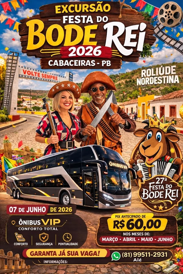Excursão Festa do Bode Rei em Cabaceiras-pb
