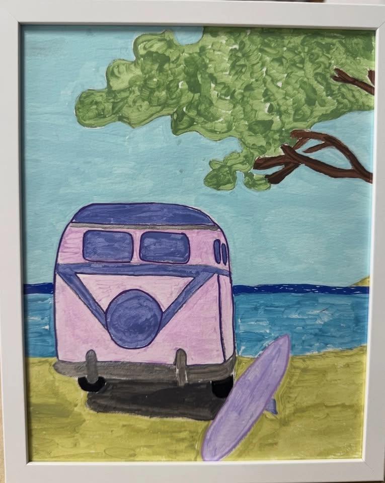 VW Bus Acrylic Paint & Sip Workshop