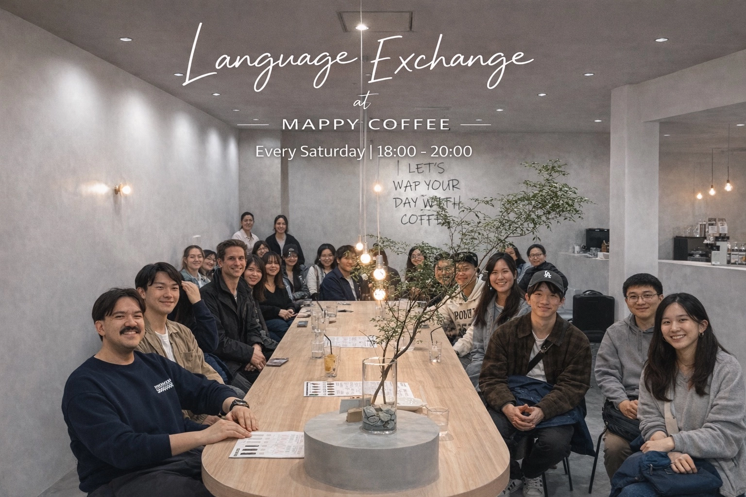English&æ¥æ¬èª Language Exchange èšèªäº€æµã³ãã¥ããã£at MAPPY COFFEE âð¥³ðð