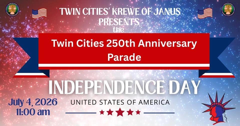 Twin Cities 250th Anniversary Parade hosted by Krewe of Janus