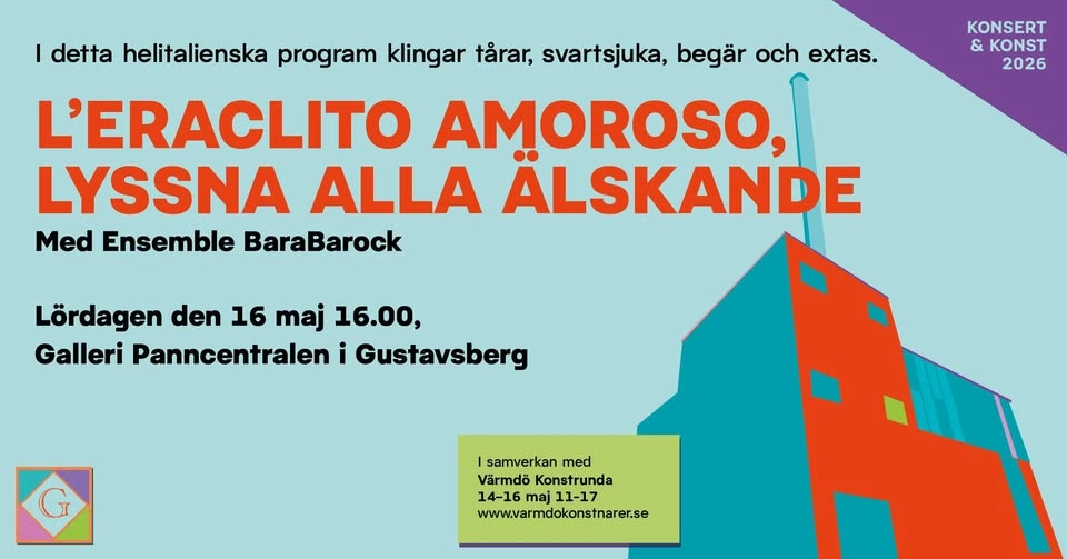 L'eraclito amoroso, lyssna alla älskande - konsert i Panncentralen