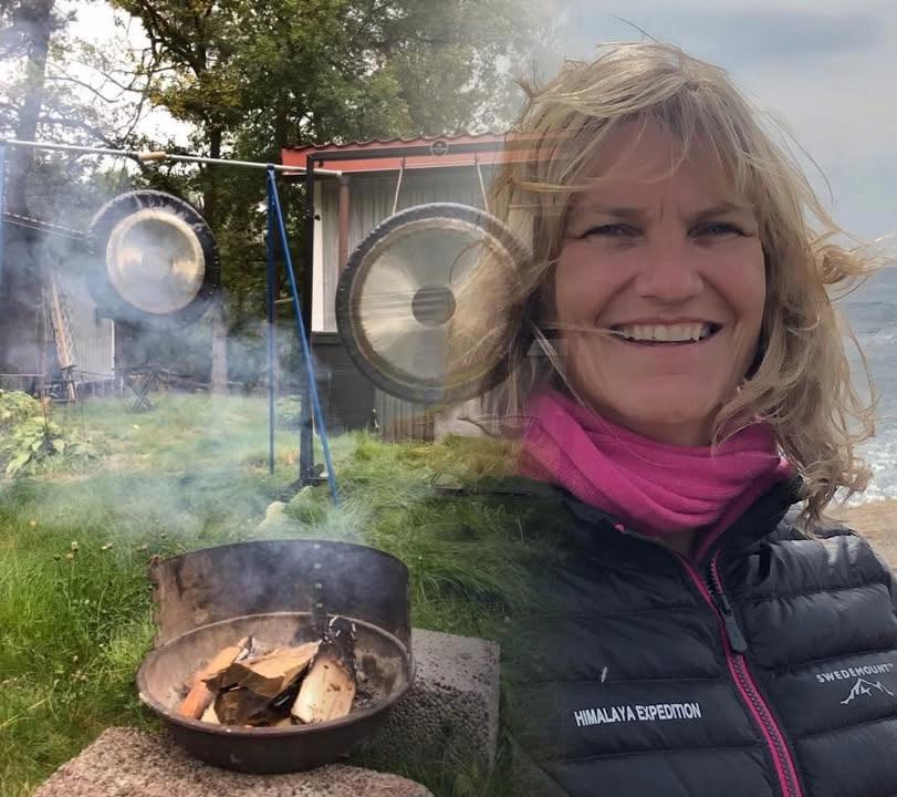 Trädgårds gong Ljudmeditation/gongavslappning