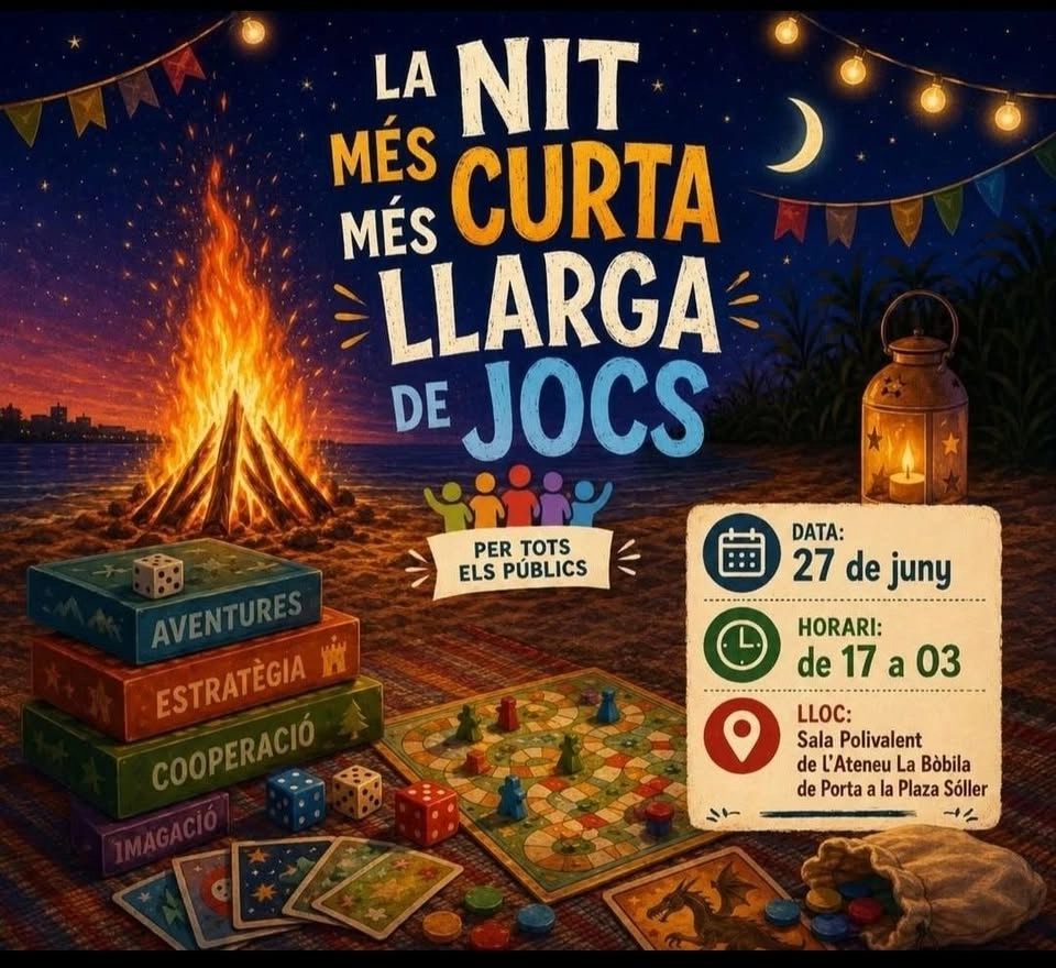 la Nit Mes Curta Mes Llarga de Jocs (la noche más corta más larga de juegos)