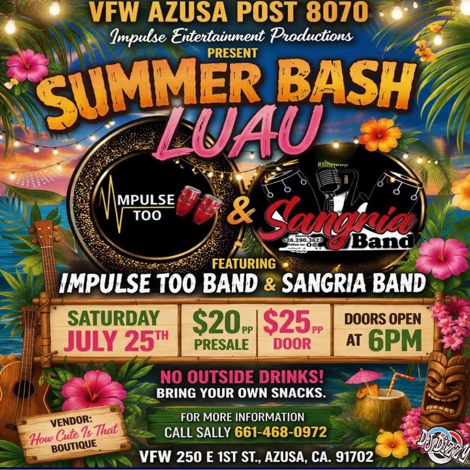 Summer Bash Luau with Impulse Too Band & Sangria Band