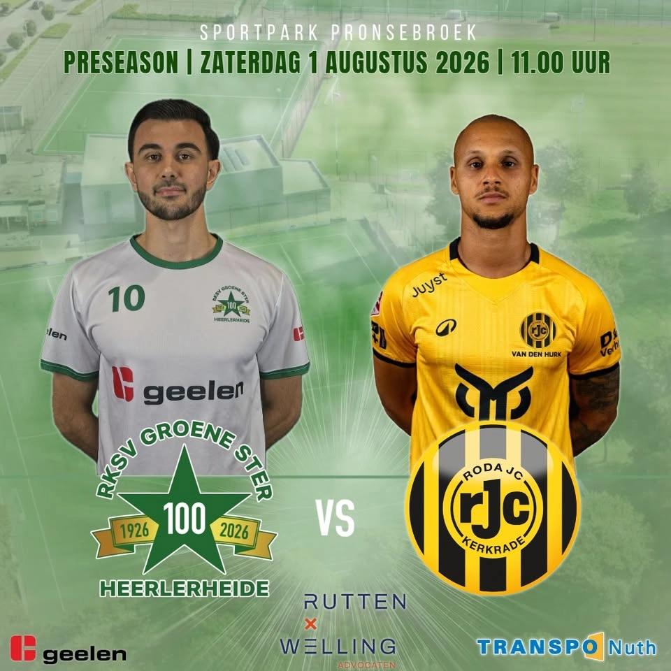Groene Ster - Roda JC Kerkrade ❌<afgelast>❌
