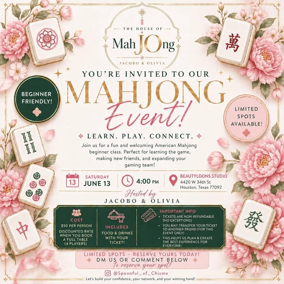 JO House of MahJOng Event -HOUSTON TX