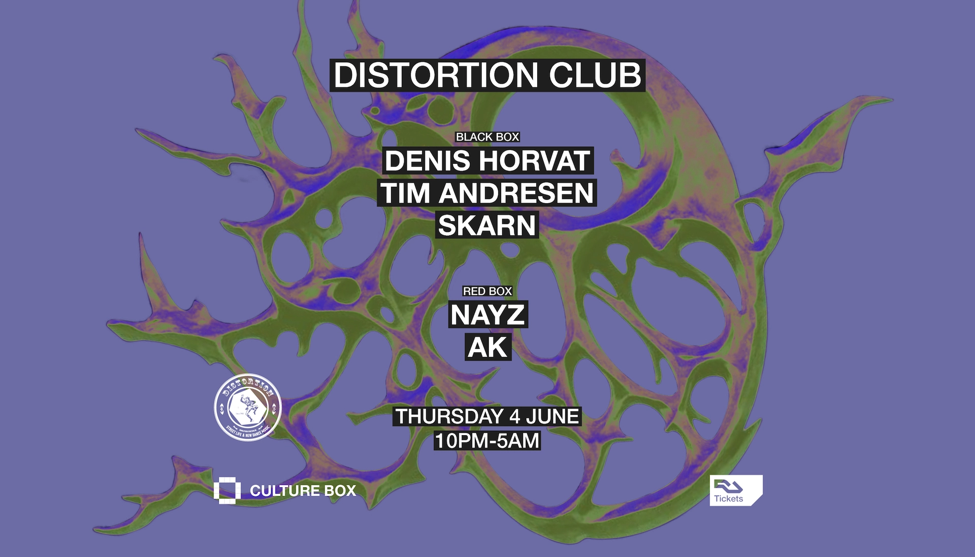 Distortion Club: Denis Horvat / Tim Andresen / Skarn / NAYZ / AK