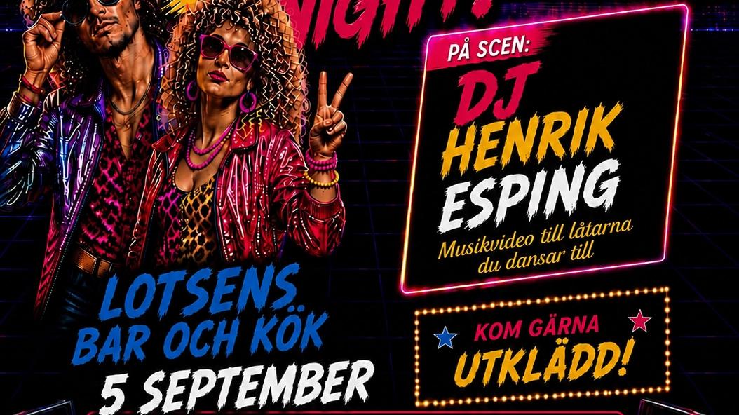 80s Disco Night Nyköping