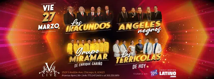 Iracundos, Angeles Negros, Miramar y Terricolas en Chicago