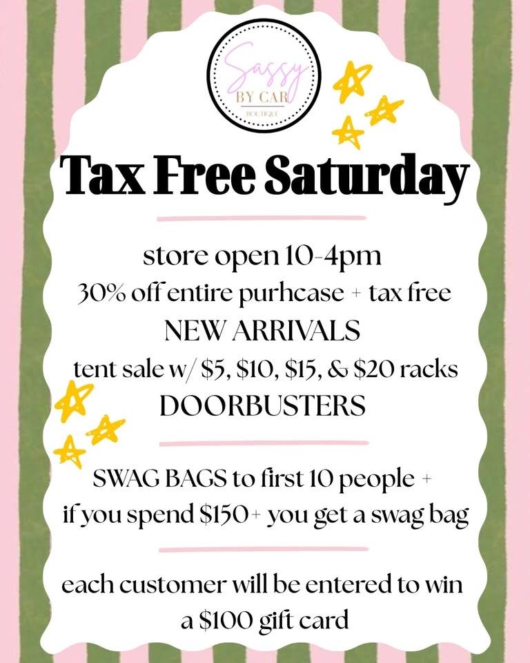 Tax Free Saturday