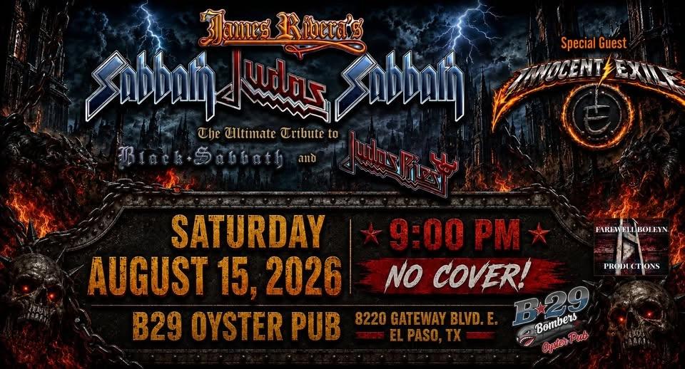 Sabbath Judas Sabbath returns to El Paso