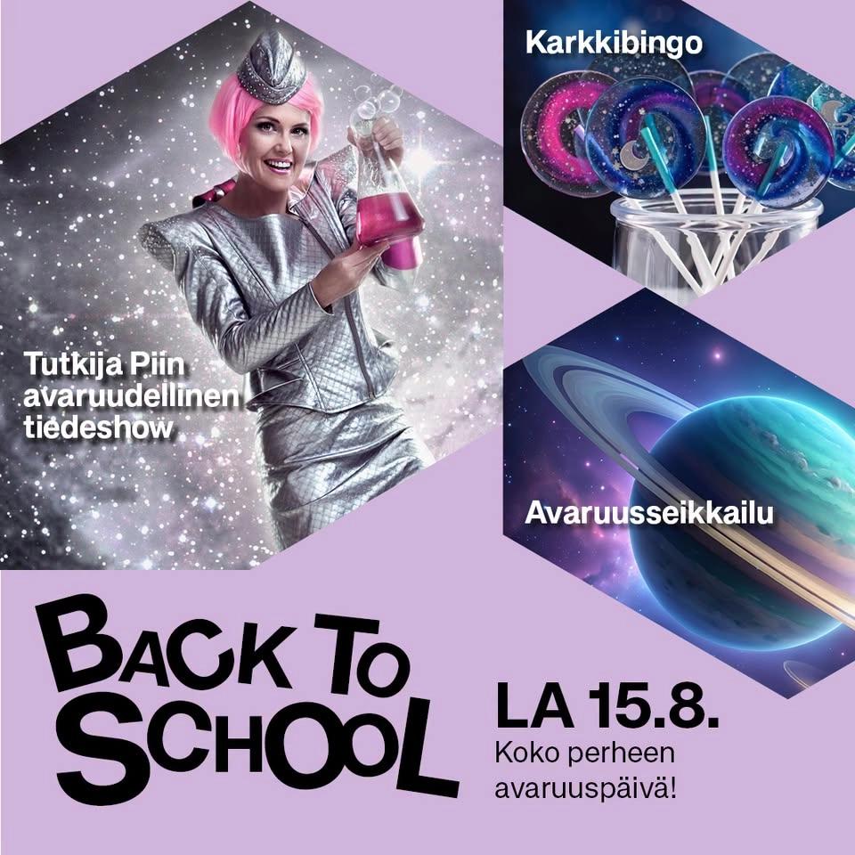 Back to School-tapahtuma lauantaina 15.8.