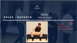 Kl 17-18 Rueda m. Practican, Kl 18-19 WS m. Eglis i Salsa Cubana, Kl 19-21 Socialdans m. DJ Williams