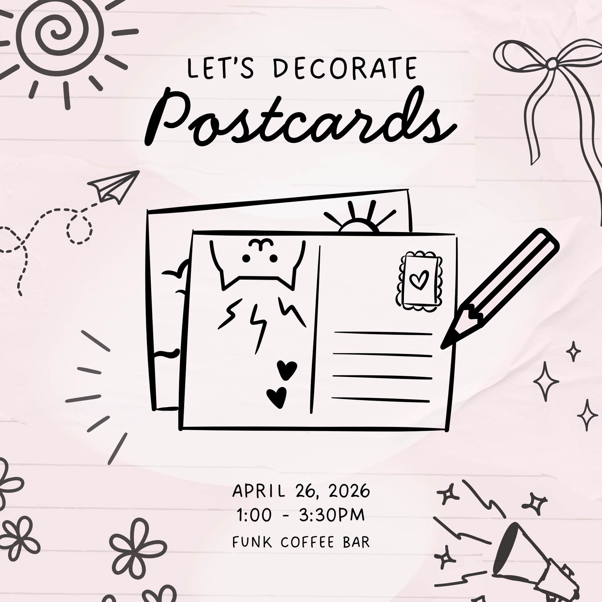 Let’s Decorate Postcards Art Hangout