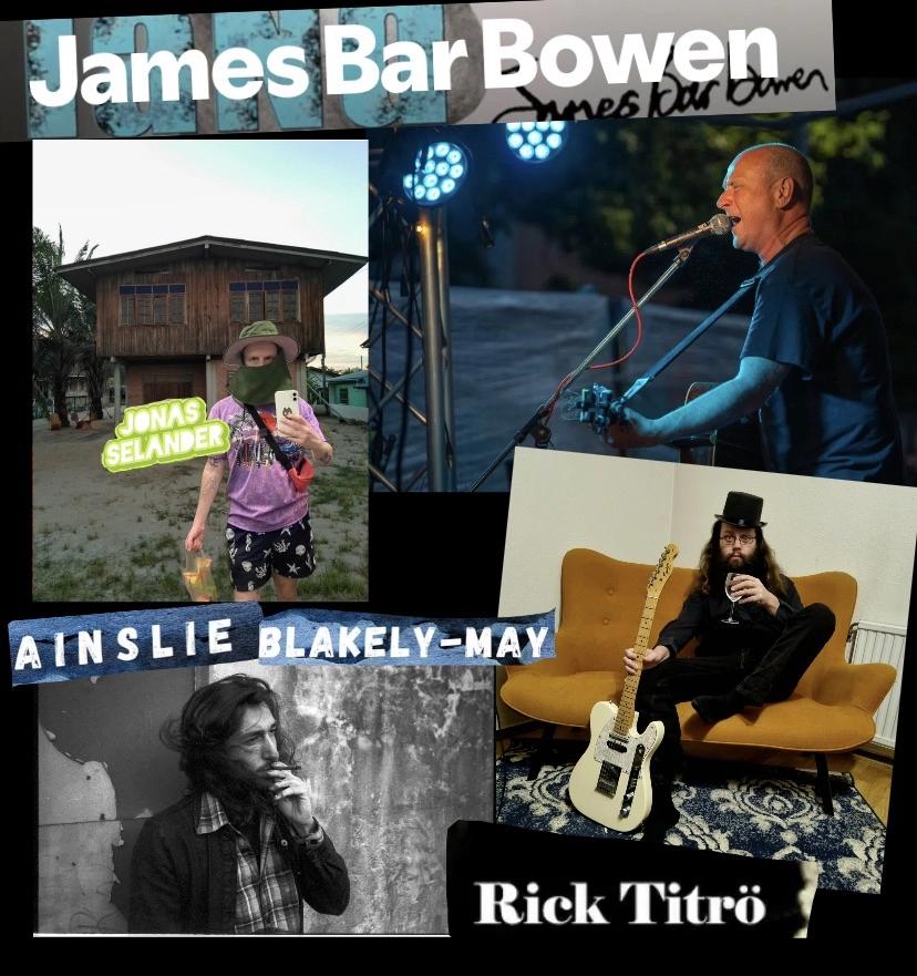 JAMES BAR BOWEN, JONAS SELANDER, RICK TITRÖ & AINSLIE BLAKELY MAY live at MÄSSINGSHORNET