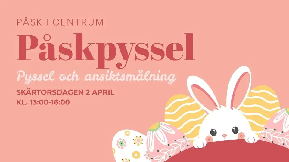 Påskpyssel och ansiktsmålning i Saltsjöbaden Centrum