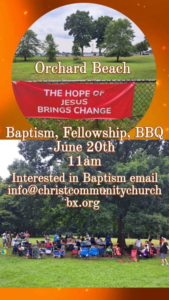 ORCHARD BEACH BAPTISM AND FAMILY DAY BBQ