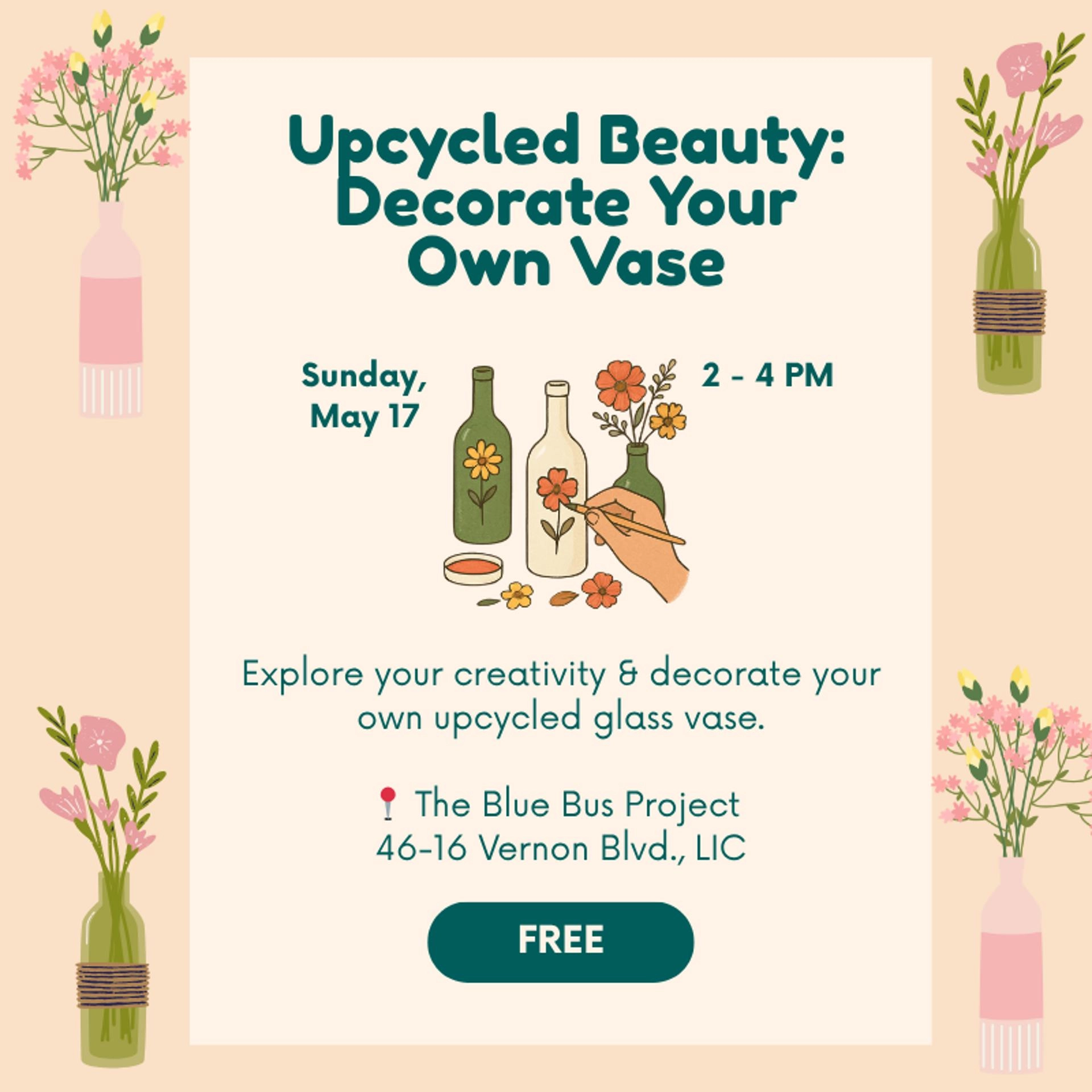 Upcycled Beauty: Decorate Your Own Vase