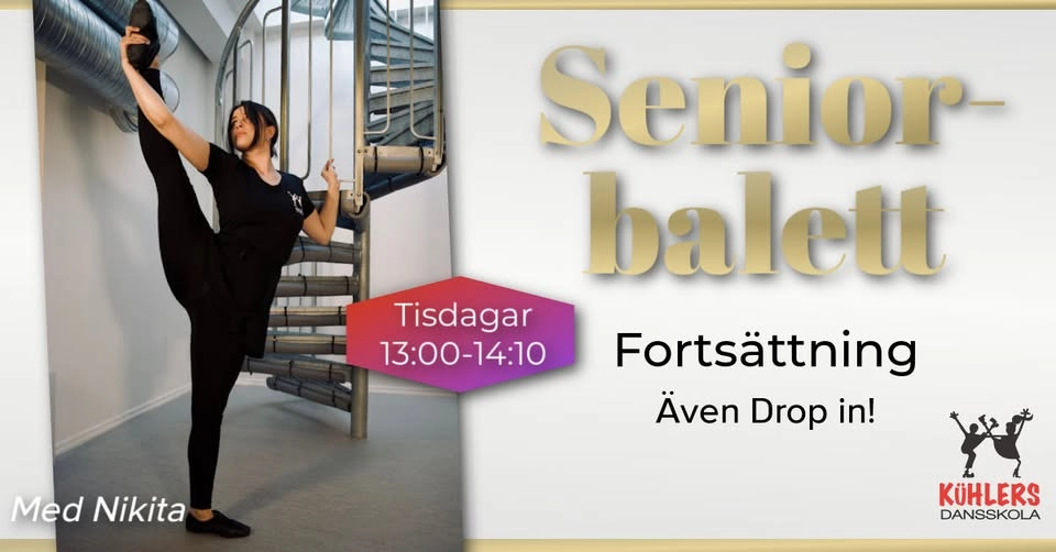 Balett för seniorer - fortsättning. Start 27/1