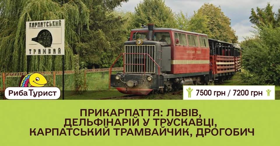 Прикарпаття: Львів, дельфінарій у Трускавці, Карпатський трамвайчик, Дрогобич