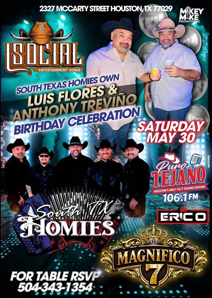 South TX Homies & Magnifico 7 Live May 30th at L Social in Houston