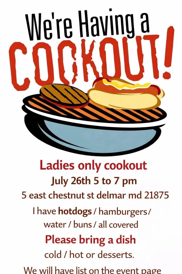 Cookout / come hang out / eat some food / listen to music
