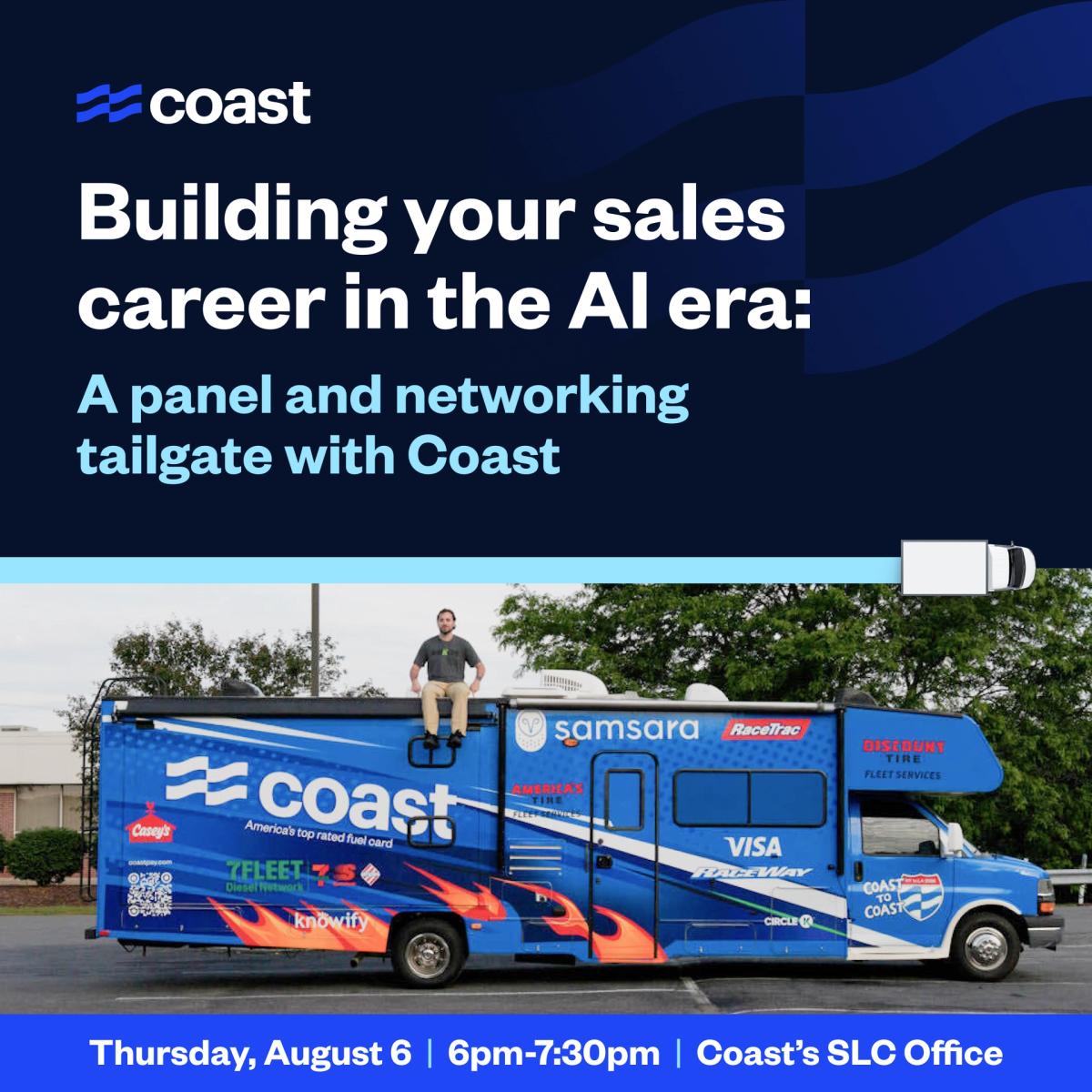 Building your Sales Career in the AI Era: A panel and networking tailgate with Coast