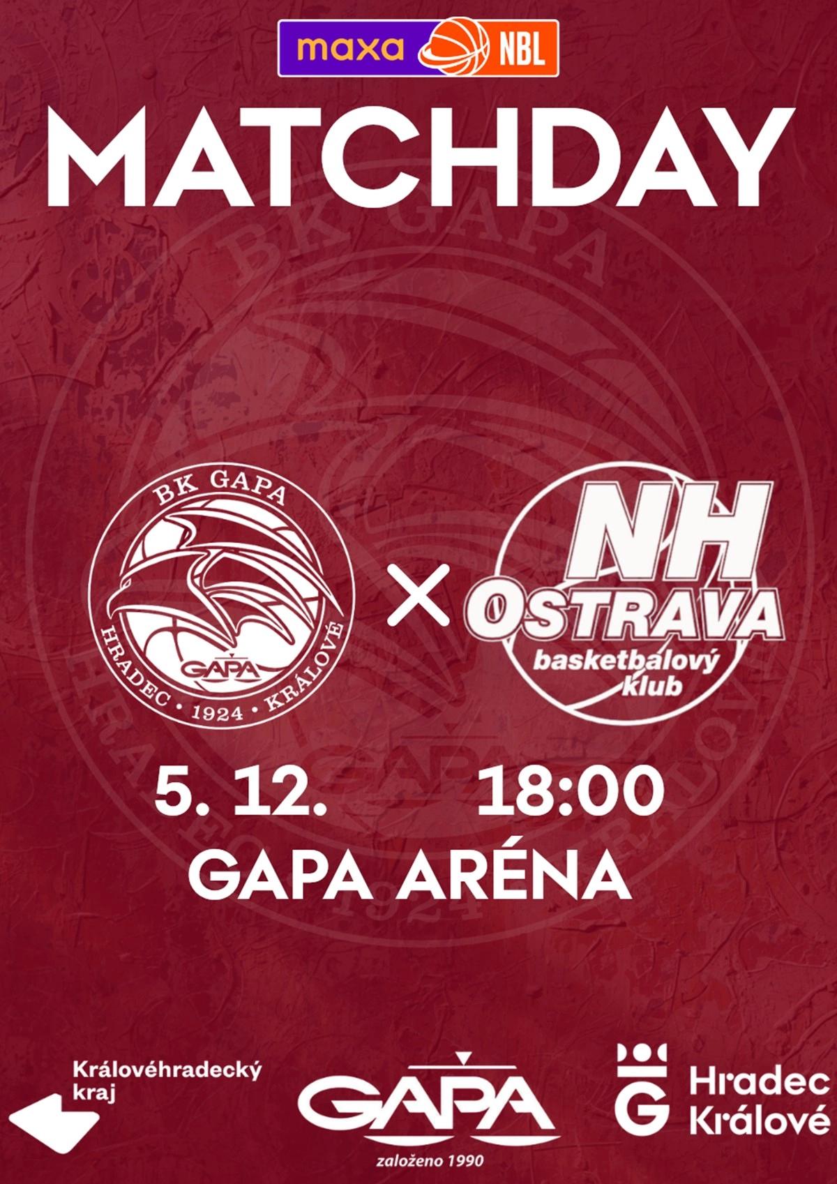 15.kolo MAXA NBL BK GAPA Hradec Králové x NH Ostrava