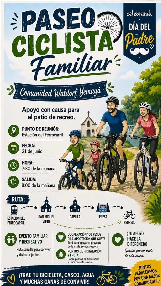 Paseo ciclista con apoyo