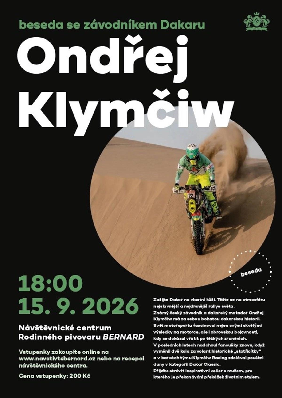 Beseda: Ondřej Klymčiw (závodník Dakaru)