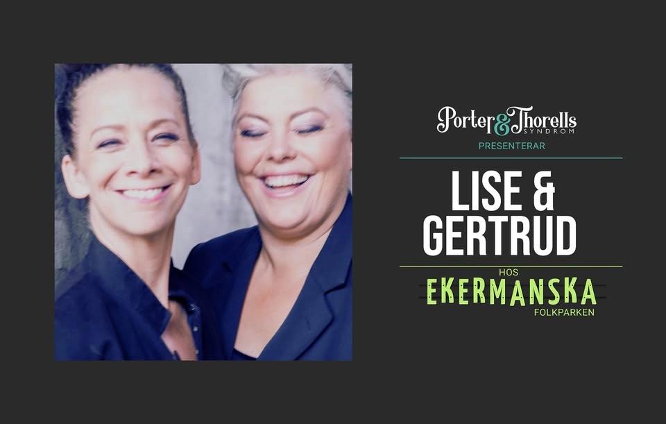 Lise & Gertrud för första gången på Ekermanska Folkparken.
