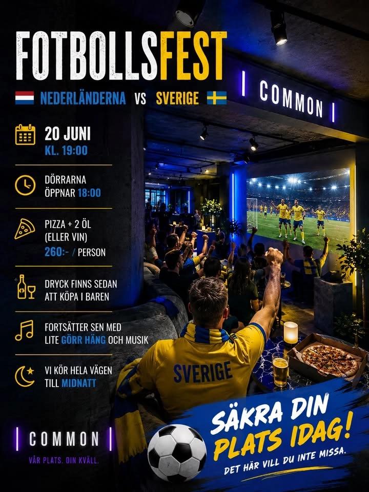Fotbollsfest på COMMON - Ekelundsgatan 4
