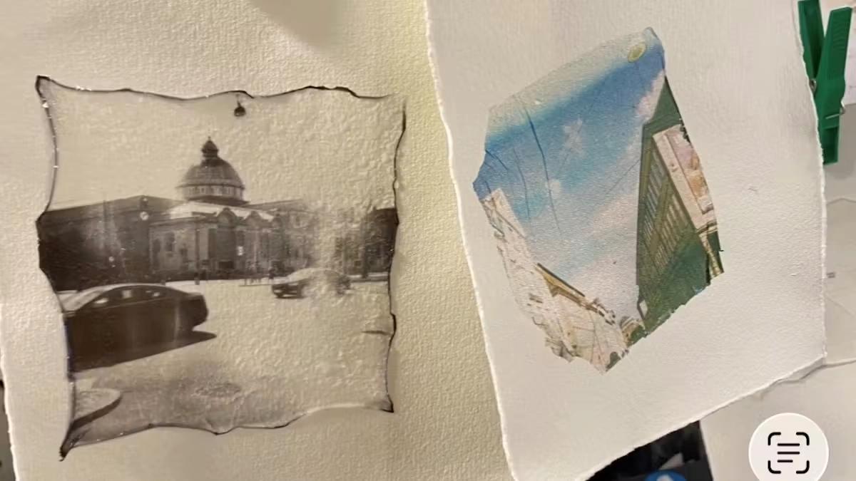 Fra polaroid til kunst på papir