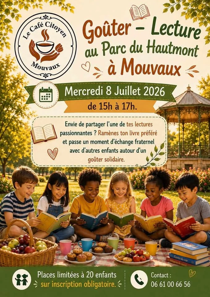 📚🍪 Atelier Goûter – Lecture (Tout public) 🍪📚