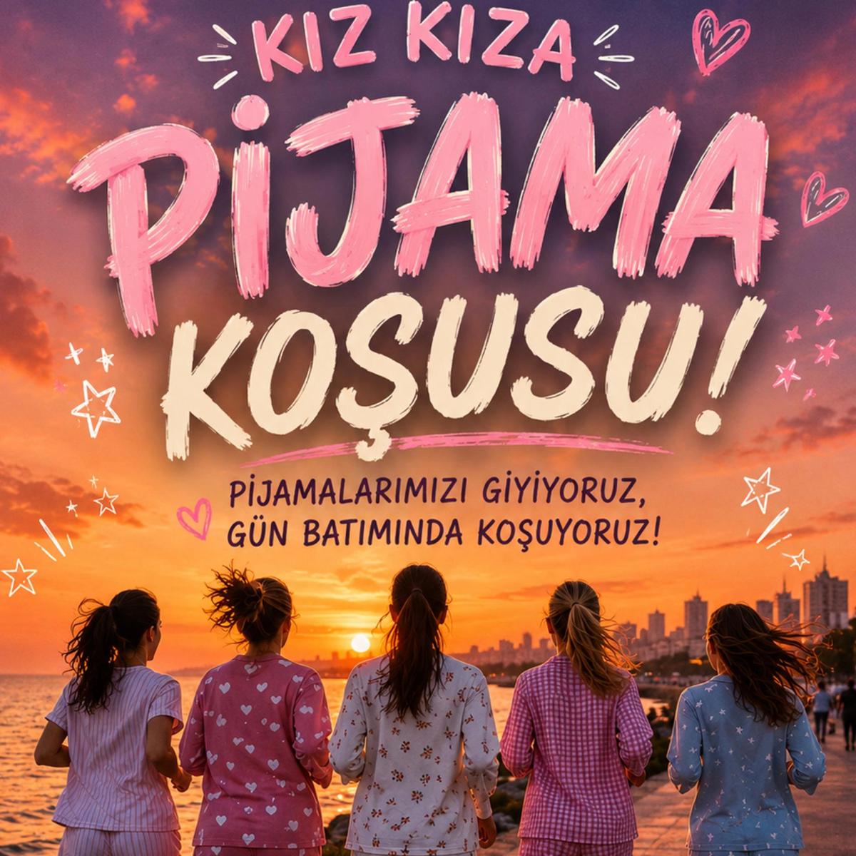KIZ KIZA PİJAMA KOŞUSU