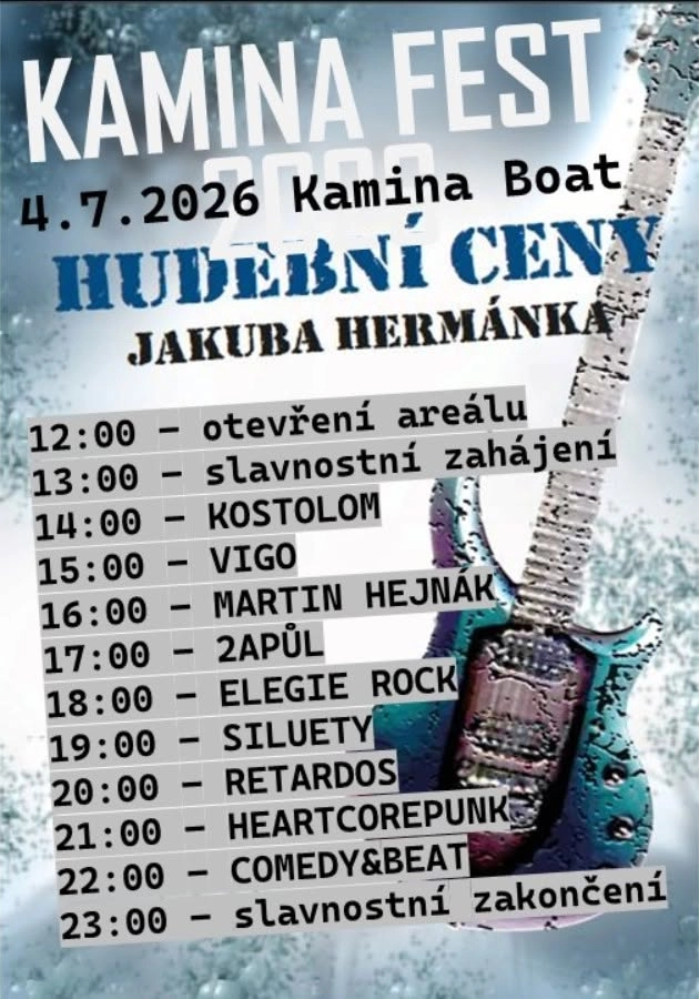 Kamina Fest 2026 - Hudební ceny Jakuba Hermánka