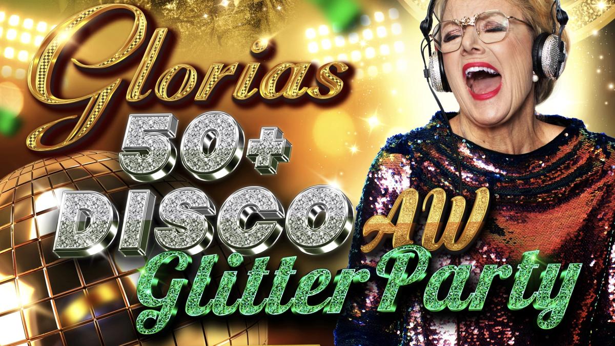 Glorias 50+ Disco Glitter Party Café Opera 19/12