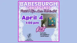 Paint & Sip: Lace Fabric Art
