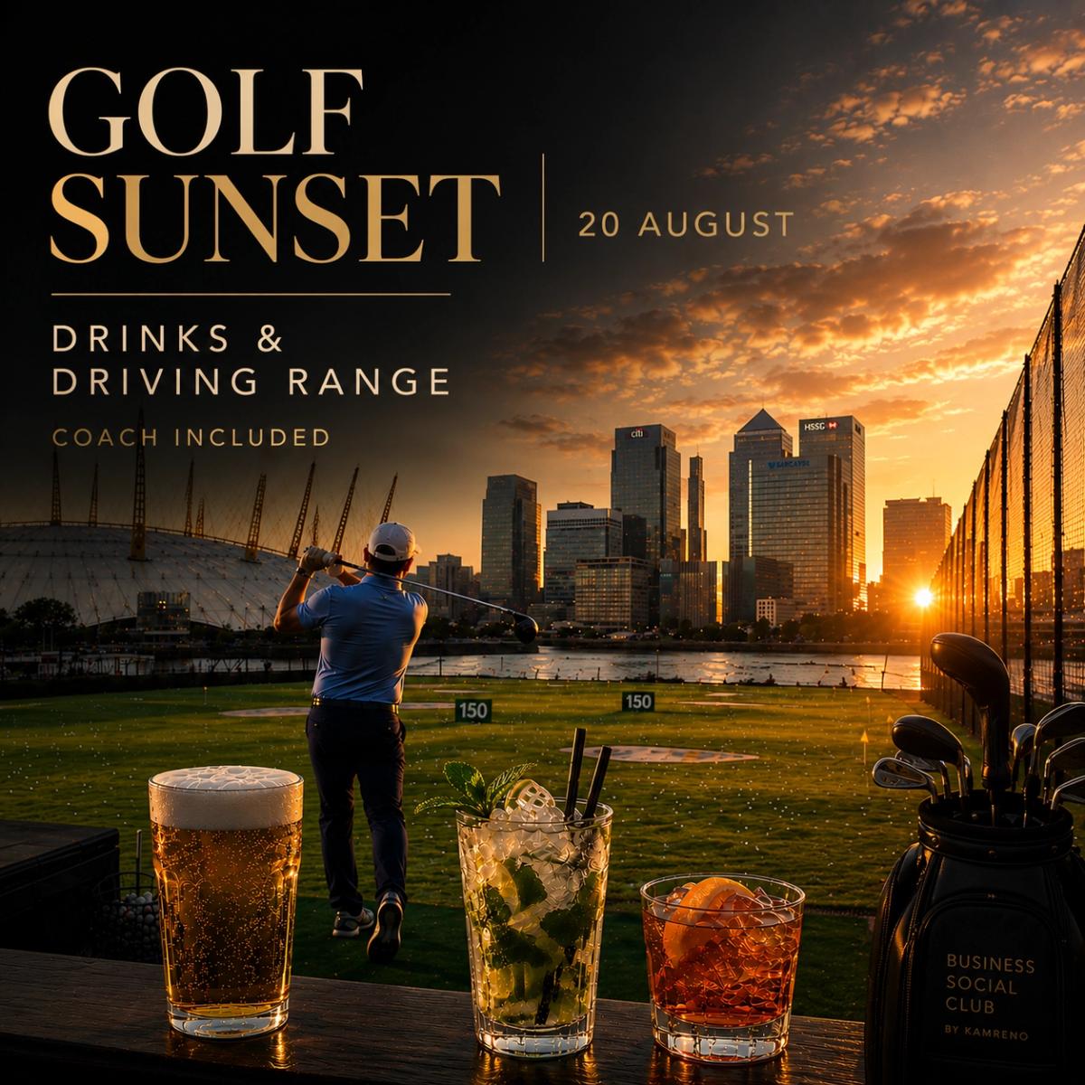 Golf & Drinks at Sunset