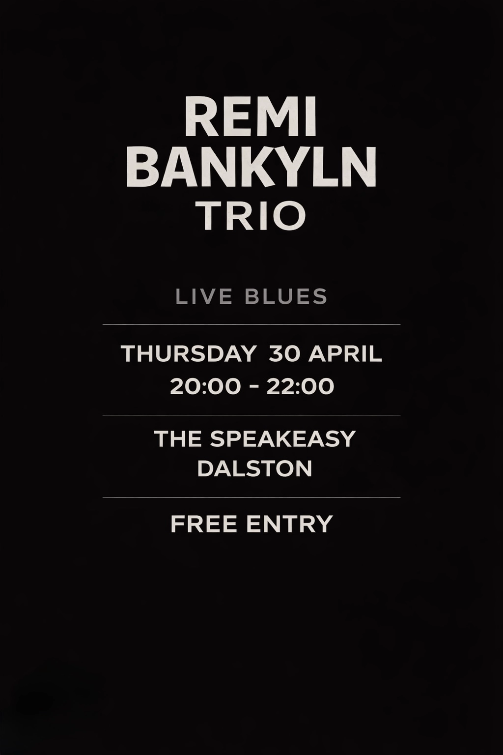 Dalston Blues Night – Free Entry