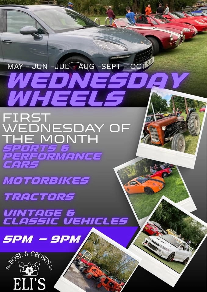 Wednesday Wheels πat Eli's - Sports Cars, Motorbikes, Tractors, Vintage Vehicles!!!