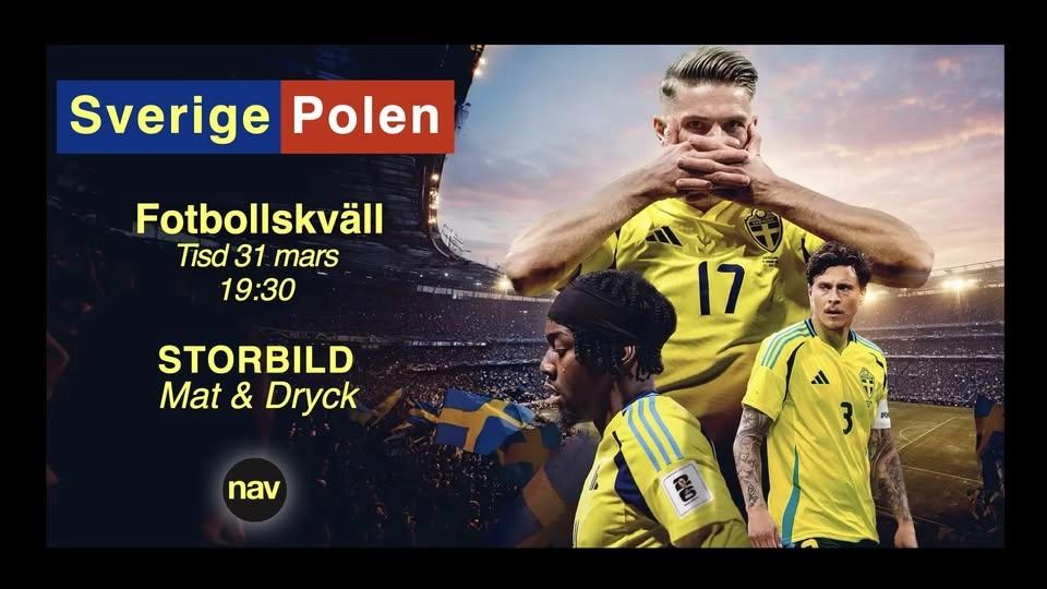 Fotbollskväll Sverige-Polen