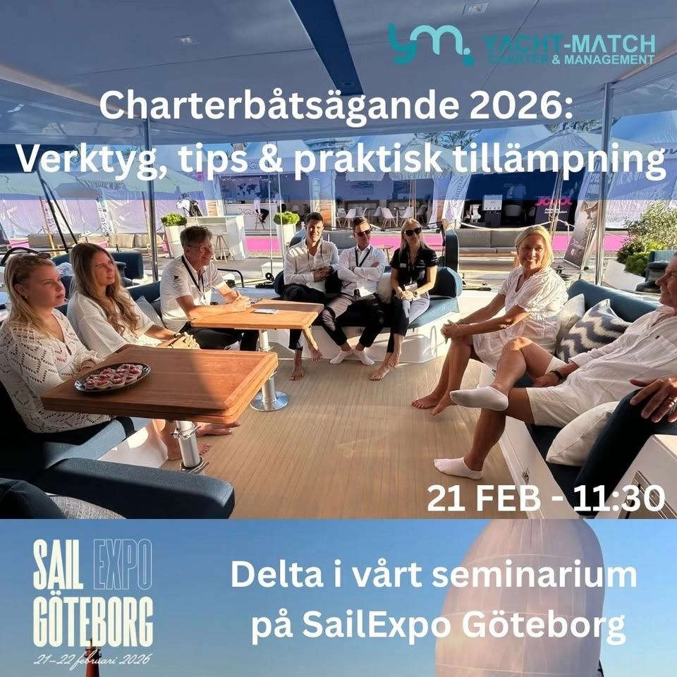 Seminarium: ”Charterbåtsägande 2026: Verktyg, tips och praktisk tillämpning”