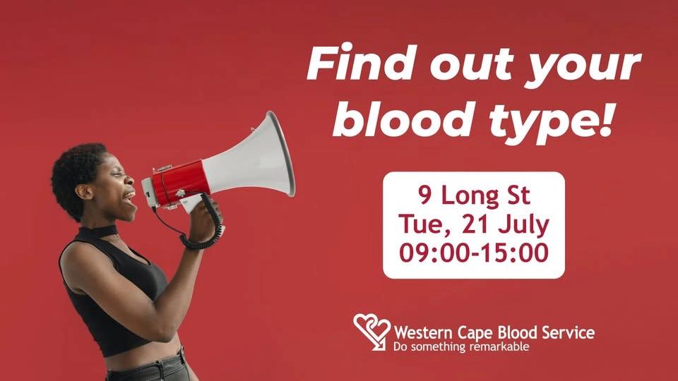 Find out your blood type at 9 Long Street